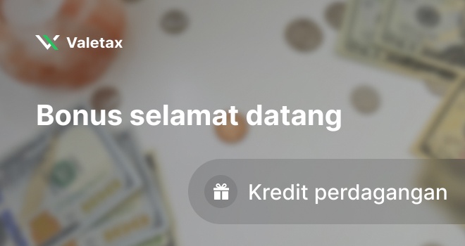Banner bonus Valetax untuk kredit perdagangan