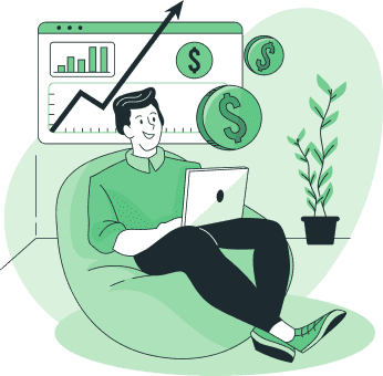 Ilustrasi Akun Booster Valetax dengan chart dan rebate