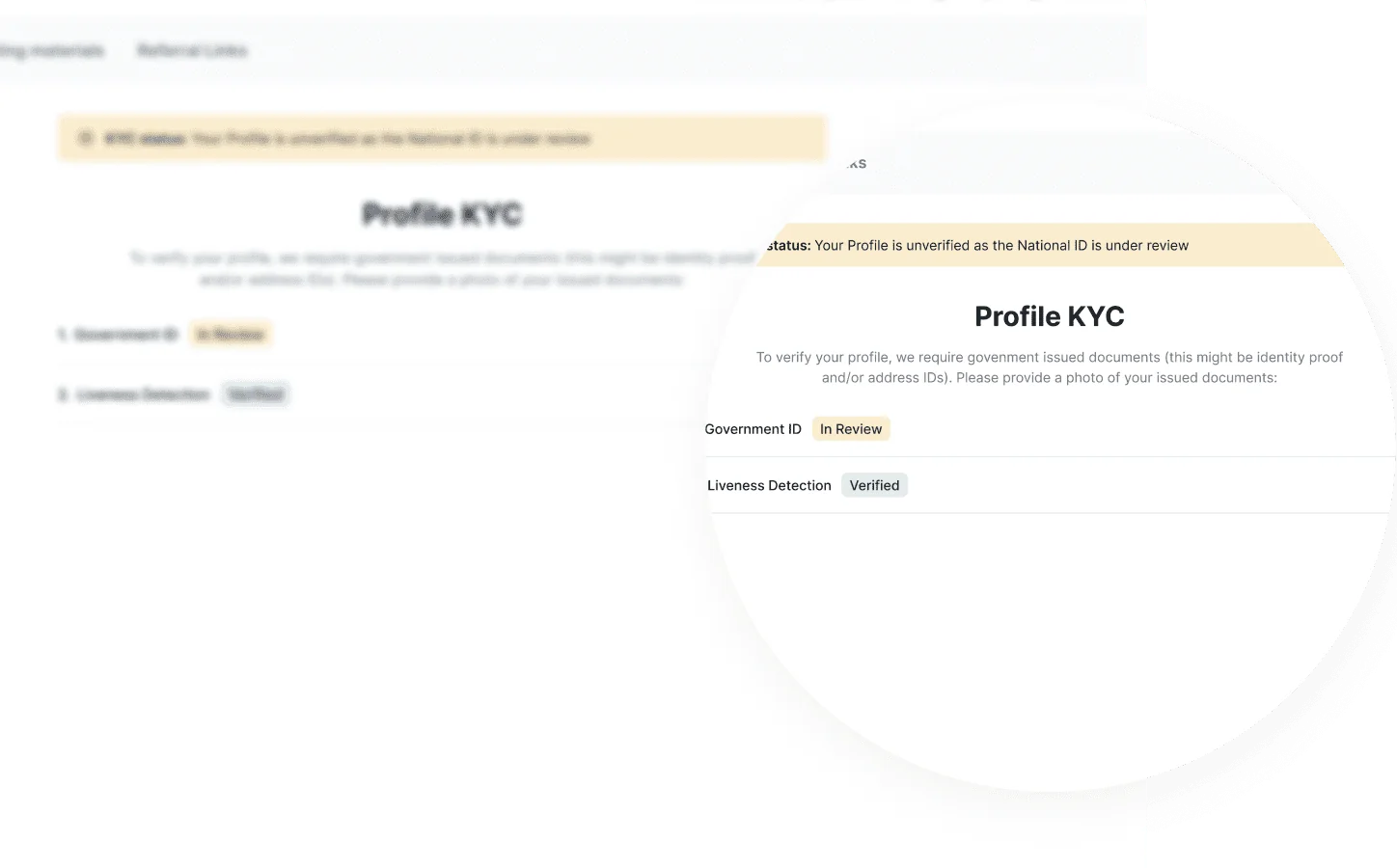 Ilustrasi Valetax Verify Screen Step 2