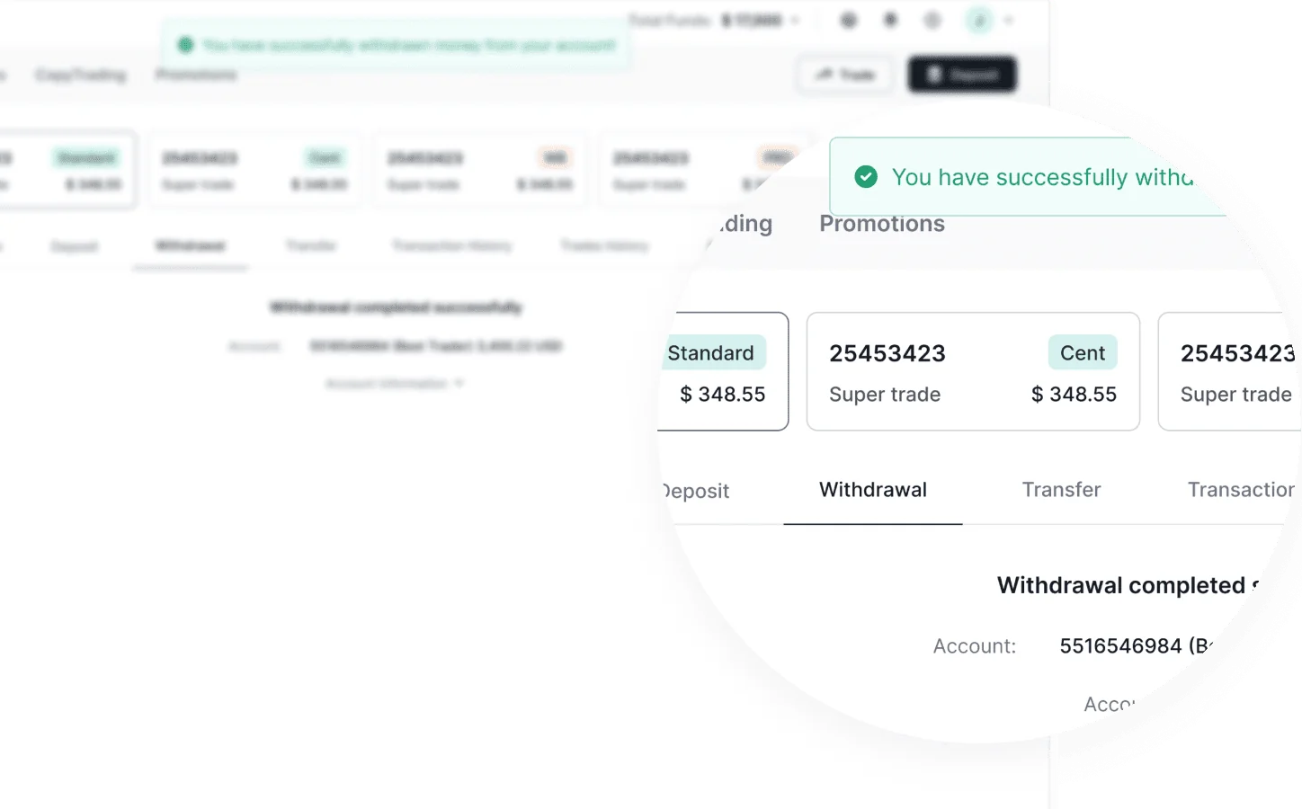 Ilustrasi Valetax Withdraw Screen Step 4